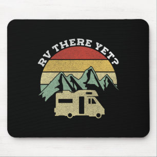 Camping Motorhome Campervan Retro Vintage Rv There Mouse Pad
