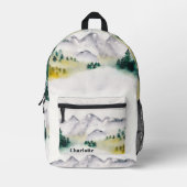 Camping mountains outdoors colorado name printed backpack (Front)