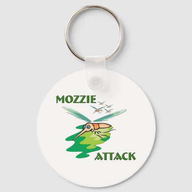 Camping Mozzie Key Ring (Front)