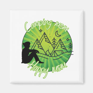 Camping mum happy mum, camping mama magnet