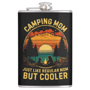 Camping Mum Just Like A Regular Mum Hip Flask