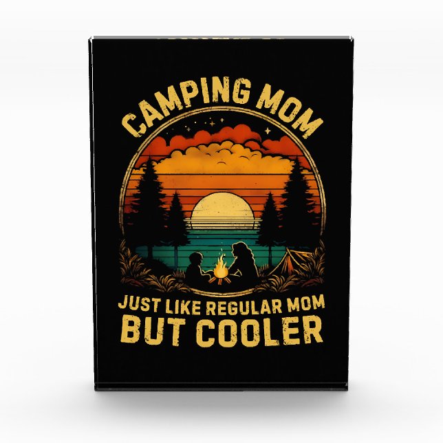 Camping Mum Just Like A Regular Mum Photo Block (Front)