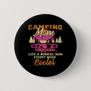 Camping Mum Pop Up Camper Rv Trailer Retro Vintage 6 Cm Round Badge
