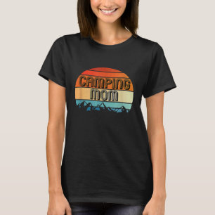 Camping Mum Retro Vintage Sunset Matching Family C T-Shirt
