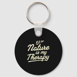 Camping nature is my therapy outdoor  key ring