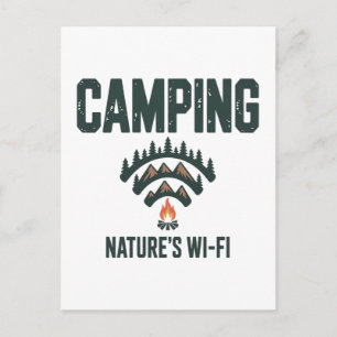 Camping Natures Wifi Holiday Postcard