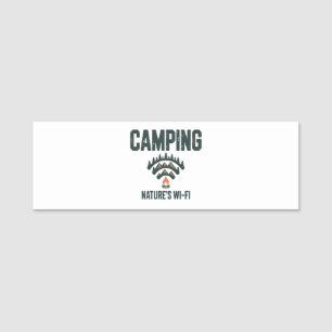 Camping Natures Wifi Name Tag