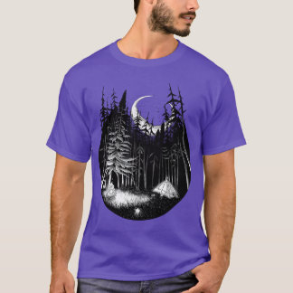 Camping Night Scenery 70s family T-Shirt