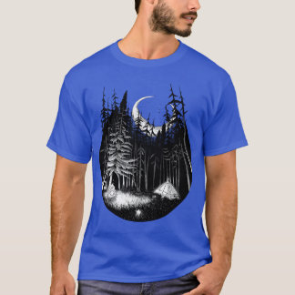 Camping Night Scenery 70s friends T-Shirt