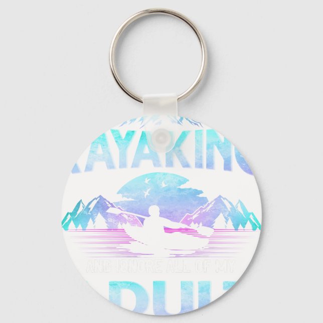 Camping - Old Man Problems. Key Ring (Front)