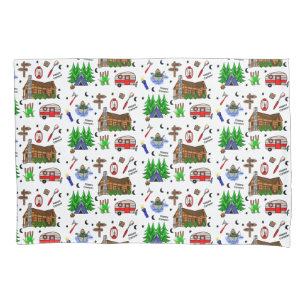 Camping or Midwest Themed  Happy Camper    Pillowcase