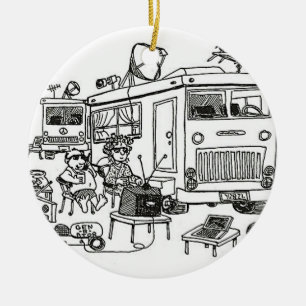 "CAMPING OR VACATION FUN" CHRISTMAS ORNAMENT