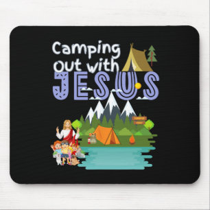 Camping Out With Jesus Summer Camp Vbs Christian K Mouse Pad