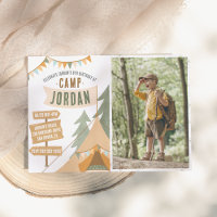 Camping Outdoor Adventure Boy Birthday Party Photo