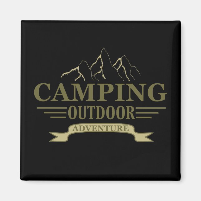 camping outdoor adventure magnet (Front)