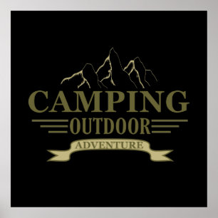 camping outdoor adventure poster