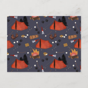 Camping Outdoor Adventure Summer Campfire Holiday Postcard