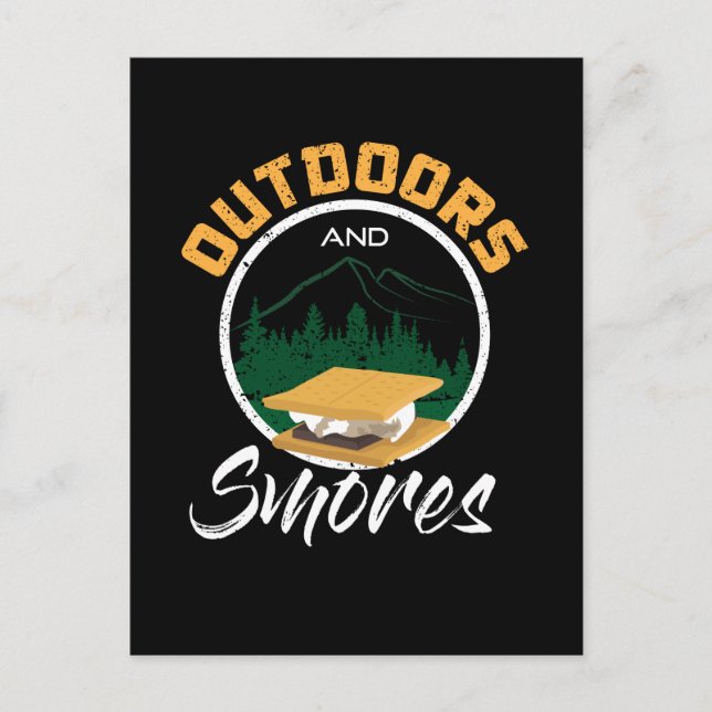 Camping - Outdoors And Smores Postcard (Front)