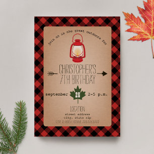 Camping / Outdoors Wilderness Birthday Party Invitation