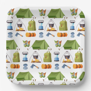Camping Paper Plates, Hiking Outdoor Party Plate