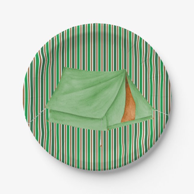 Camping Party Paper Plate (Front)