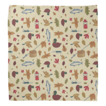 Camping Pattern Bandanna