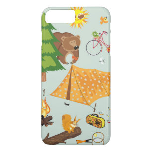 Camping Pattern iPhone 8 Plus/7 Plus Case