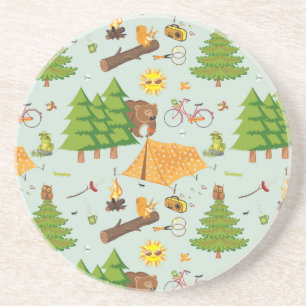 Camping Pattern Coaster
