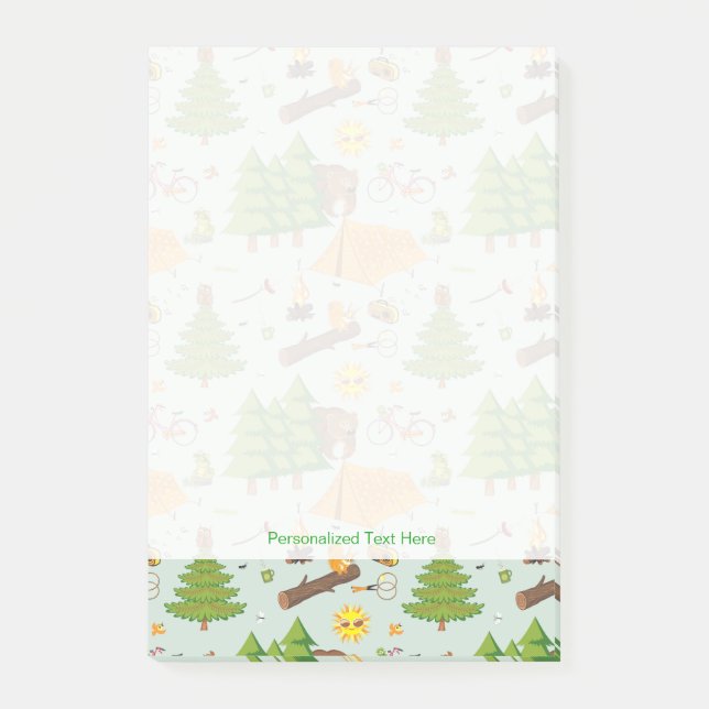 Camping Pattern Post-it Notes (Front)