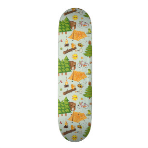 Camping Pattern Skateboard