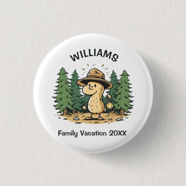 Camping Peanut 3 Cm Round Badge (Front)