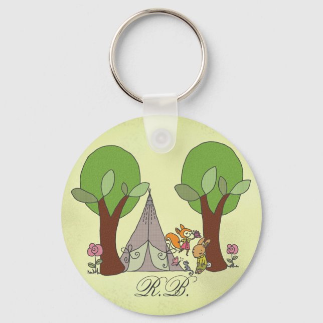 Camping personalisiert key ring (Front)