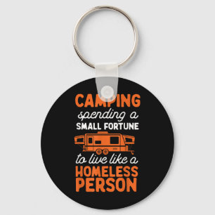Camping Pop Up Camper Rv Trailer Small Fortune Key Ring