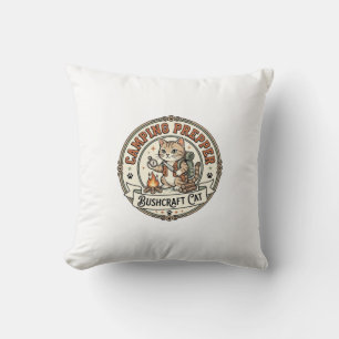 Camping Prepper Bushcraft Cat Camping Prepper Bush Cushion