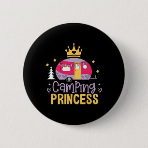 Camping Princess Camper Outdoor Adventurer Explore 6 Cm Round Badge