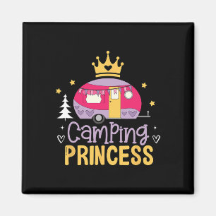 Camping Princess Camper Outdoor Adventurer Explore Magnet