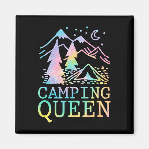 Camping Queen Elegant Camping Night Graphic Magnet