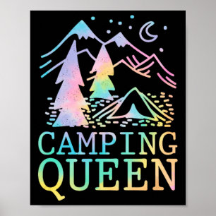 Camping Queen Elegant Camping Night Graphic  Poster