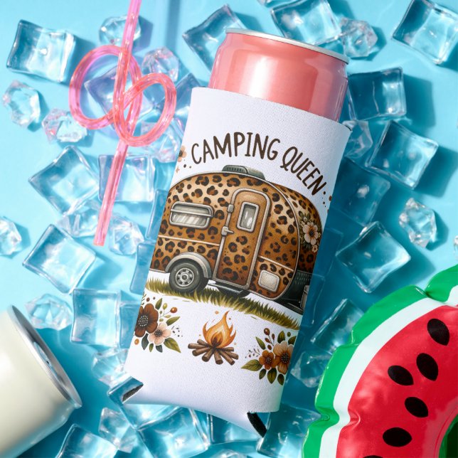 Camping Queen Seltzer Can Cooler  (In Situ Summer)