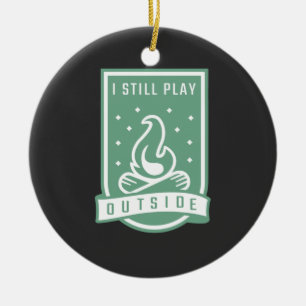 Camping Quote Vacation Ceramic Ornament