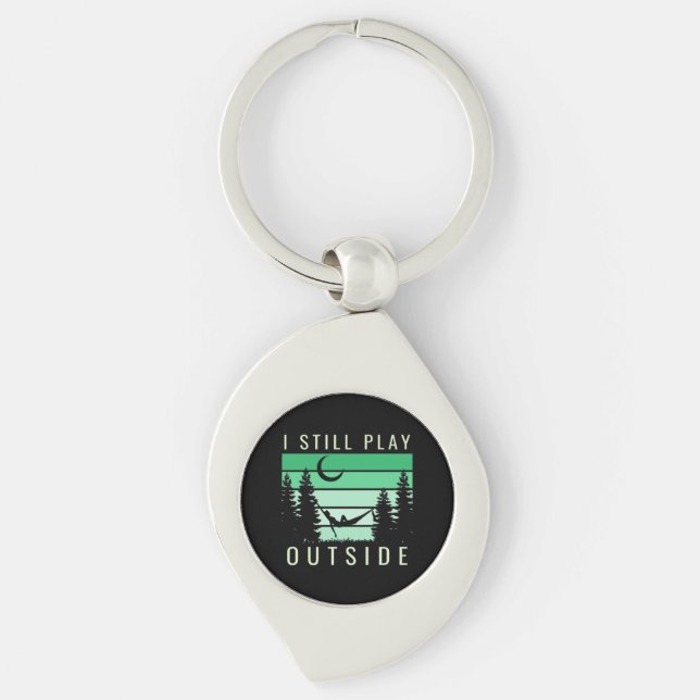Camping Quote Vacation Key Ring (Front)