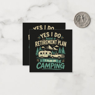 Camping Retirement Plan Card