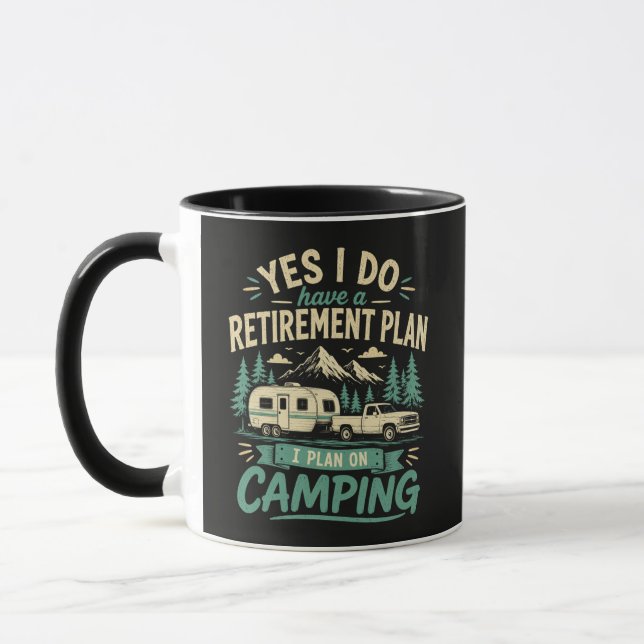 Camping Retirement Plan Mug (Left)
