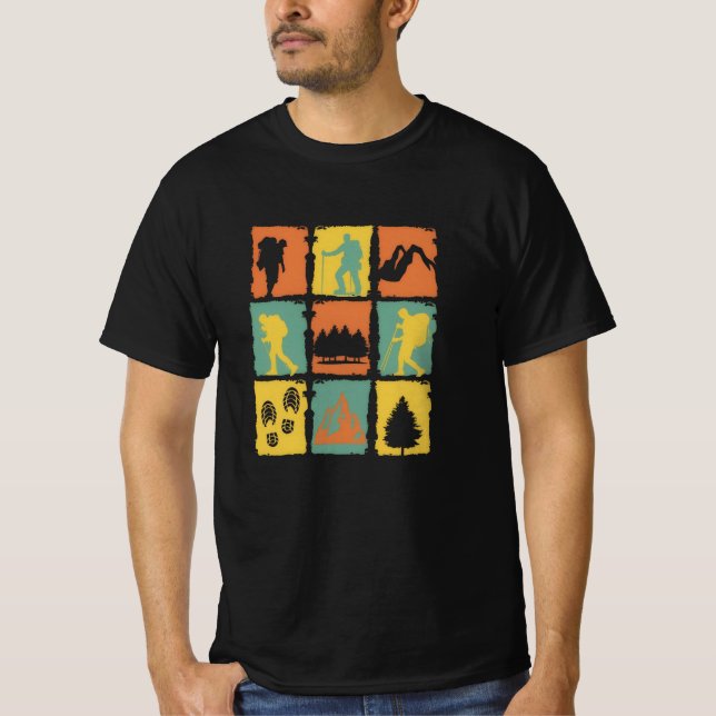 camping retro vibes, comping Fires Friends T-Shirt (Front)