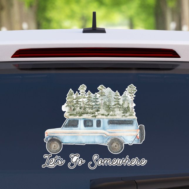 Camping Road Trip Quote Let's Go Somewhere (In situ)