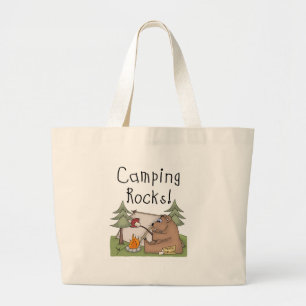 Camping Rocks Large Tote Bag