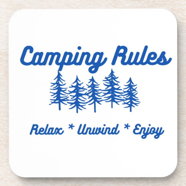 Camping Rules Coaster (Front)
