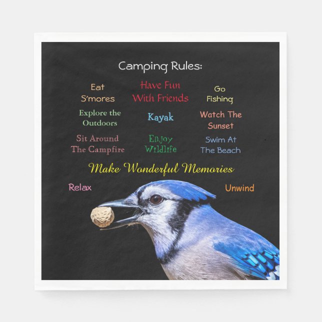Camping Rules Napkin (Front)