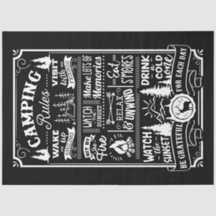 Camping Rules Tissue Paper