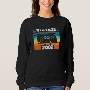 Camping Rv Camper Vintage Born 2002 Birthday Trail Sweatshirt